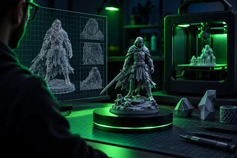 GLB asset prepared for conversion to a print mesh