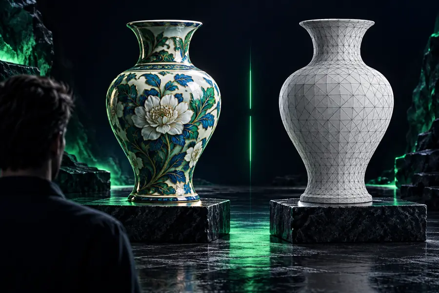 STL-focused mesh preview after texture data is separated
